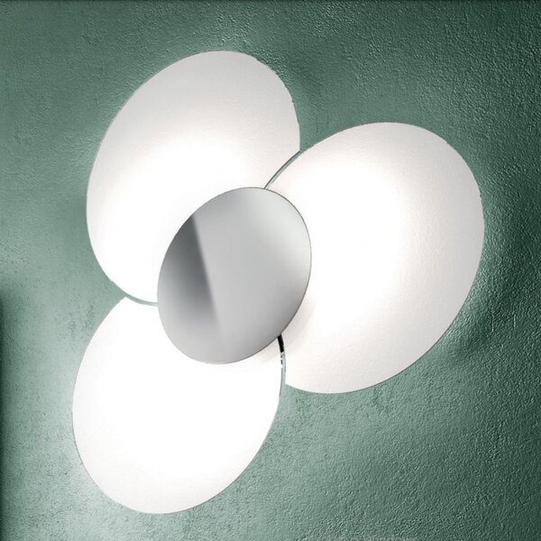 Plafoniera moderna top light clover 1114 70 fa fr fo sa cr ga e27 led vetro lampada soffitto - Top Light