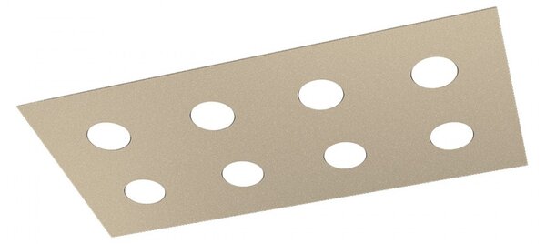 Plafoniera moderna top light area 1127 pl8 r gx53 led metallo - Top Light
