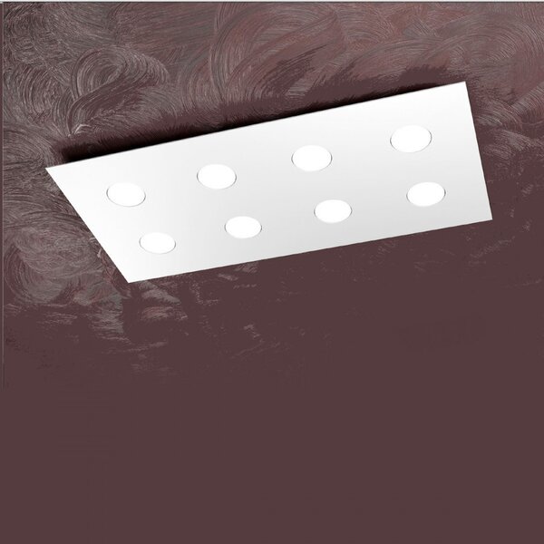 Plafoniera moderna top light area 1127 pl8 r gx53 led metallo - Top Light