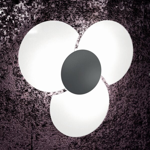 Plafoniera moderna top light clover 1114 70 fa fr fo sa cr ga e27 led vetro lampada soffitto - Top Light