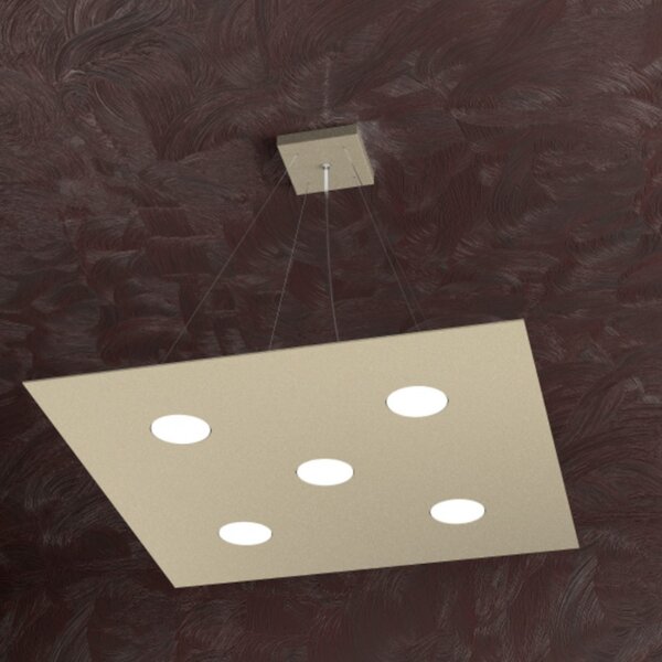 Lampadario moderno top light area 1127 s5 gx53 led monoemissione metallo sospensione - Top Light