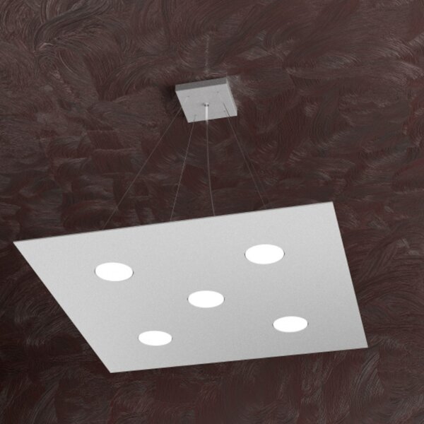 Lampadario moderno top light area 1127 s5 gx53 led monoemissione metallo sospensione - Top Light