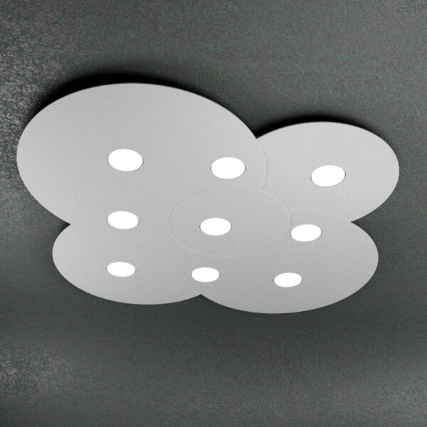 Plafoniera moderna top light cloud 1128 pl9 gx53 led metallo lampada soffitto - Top Light