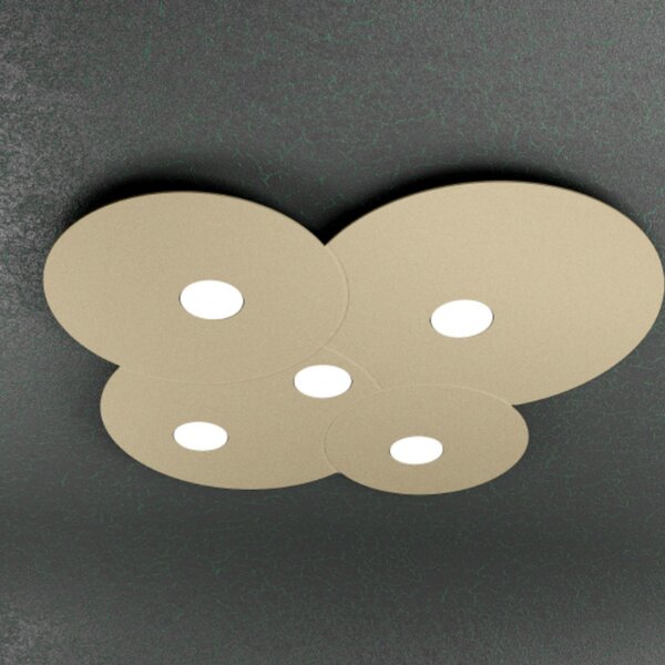 Plafoniera moderna top light cloud 1128 pl5 gx53 led metallo lampada soffitto parete - Top Light