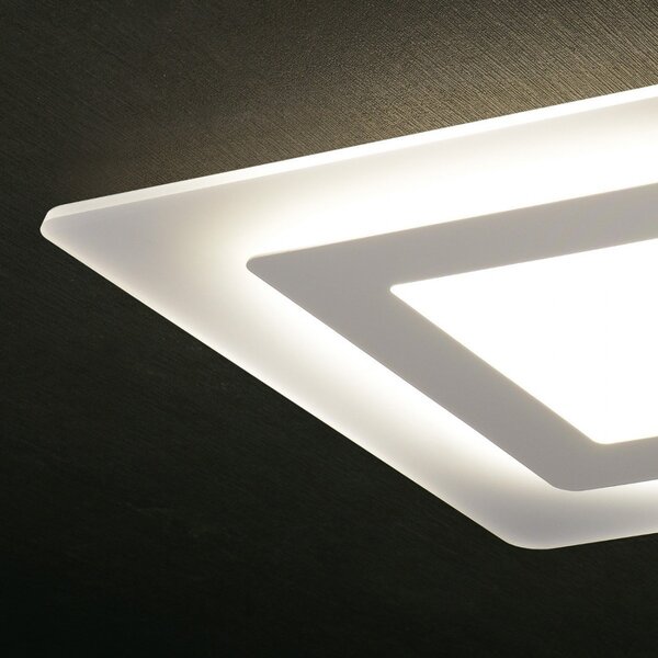 Plafoniera moderna promoingross oblio q35 wh led metallo metacrilato lampada soffitto - Promoingross