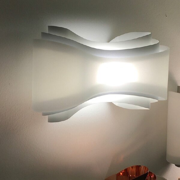 Applique moderno selene illuminazione ionica 1069 025 002 011 r7s led metallo vetro biemissione lampada parete - Selene Illuminazione