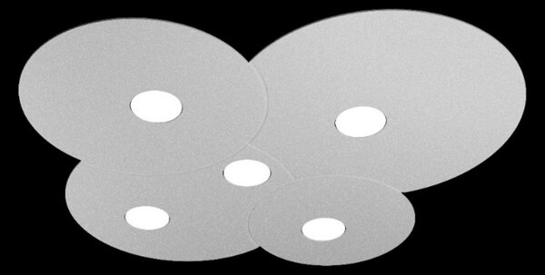 Plafoniera moderna top light cloud 1128 pl5 gx53 led metallo lampada soffitto parete - Top Light