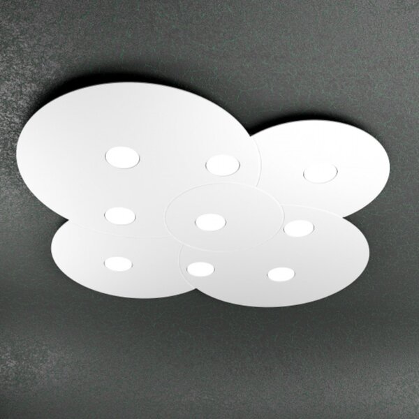 Plafoniera moderna top light cloud 1128 pl9 gx53 led metallo lampada soffitto - Top Light