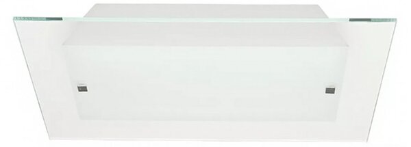 Plafoniera illuminando flat pl 40 e27 led lampada soffitto quadrata moderna vetro satinato trasparente interno - Illuminando