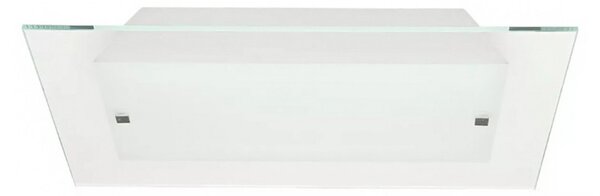 Plafoniera illuminando flat pl 50 e27 ledlampada soffitto quadrata moderna vetro satinato trasparente interno - Illuminando