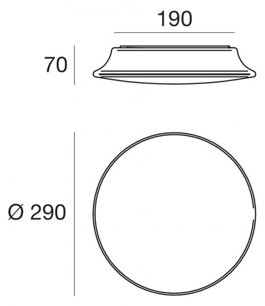 Plafoniera esterno linea light group mywhite r 7805 10w led ip65 polietilene lampada soffitto parete - Linea Light Group