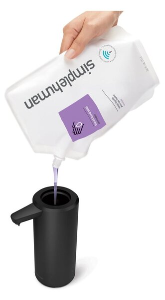 Dispenser di sapone in acciaio nero touchless 266 ml - simplehuman