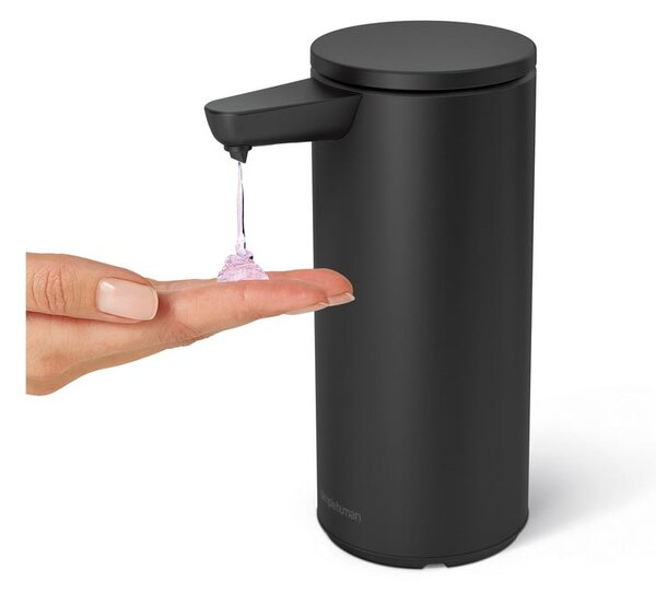 Dispenser di sapone in acciaio nero touchless 266 ml - simplehuman
