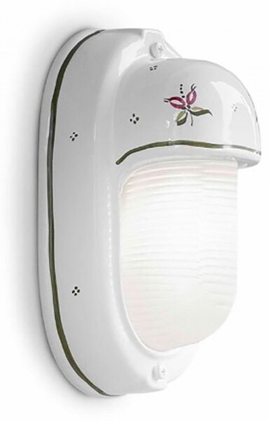 Applique classica ferroluce brindisi c292 ap e27 led ceramica lampada parete - Ferroluce