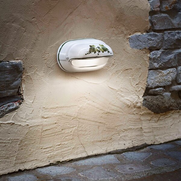 Applique classica ferroluce brindisi c291 ap e27 led ceramica lampada parete - Ferroluce