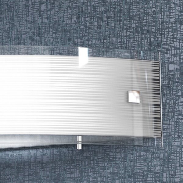 Applique moderno top light linear mad 1075 a50 e27 led vetro lampada parete soffitto - Top Light