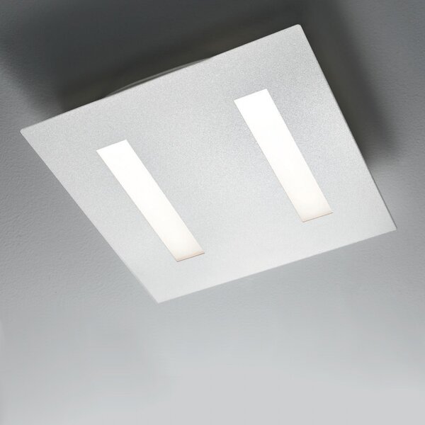 Plafoniera moderna illuminando thor pl g led lampada soffitto metallo bianco quadrata interni 52w 4780lm 3000°k 63x63 - Illuminando