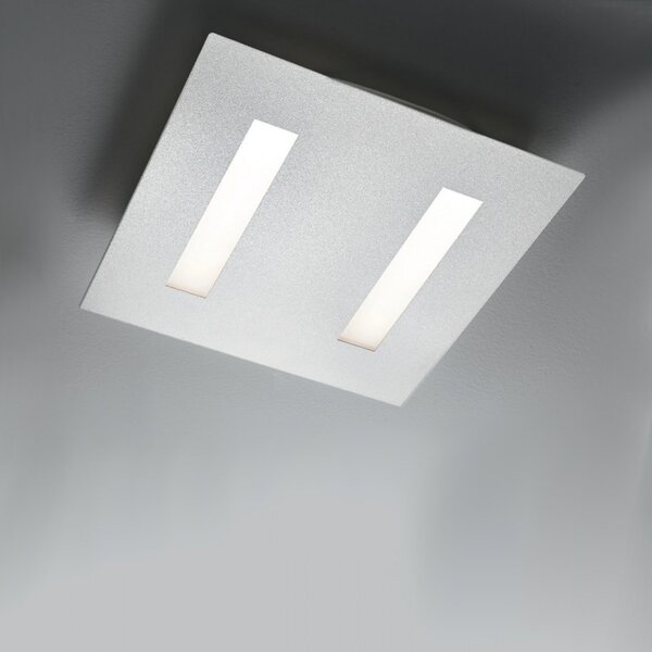 Plafoniera moderna illuminando thor pl m led lampada soffitto metallo bianco quadrata interni 32w 2880lm 3000°k 43x43 - Illuminando
