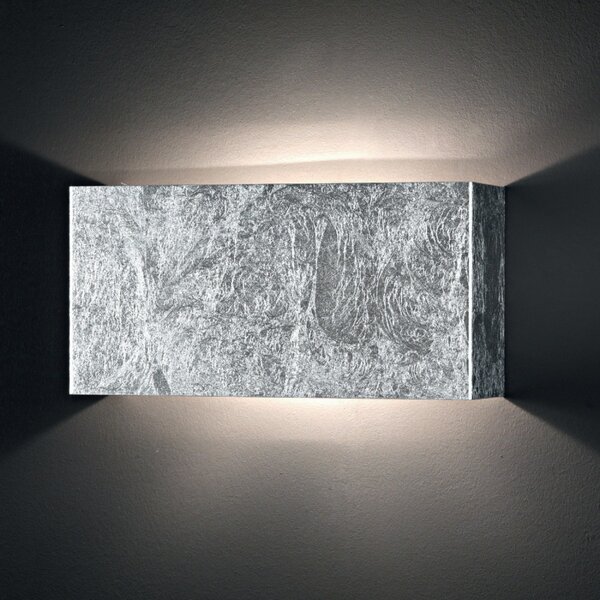 Applique moderno illuminando lei leipe27 e27 led lampada parete metallo biemissione rettangolare interni 24cm - Illuminando