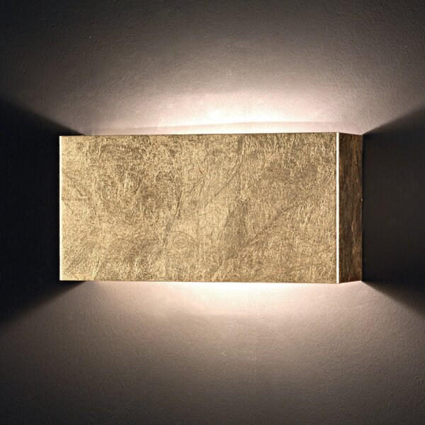 Applique moderno illuminando lei leipe27 e27 led lampada parete metallo biemissione rettangolare interni 24cm - Illuminando