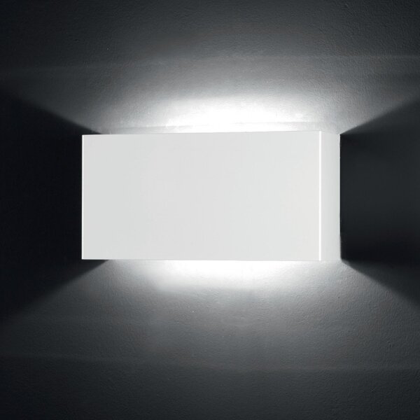 Applique moderno illuminando lei leipe27 e27 led lampada parete metallo biemissione rettangolare interni 24cm - Illuminando
