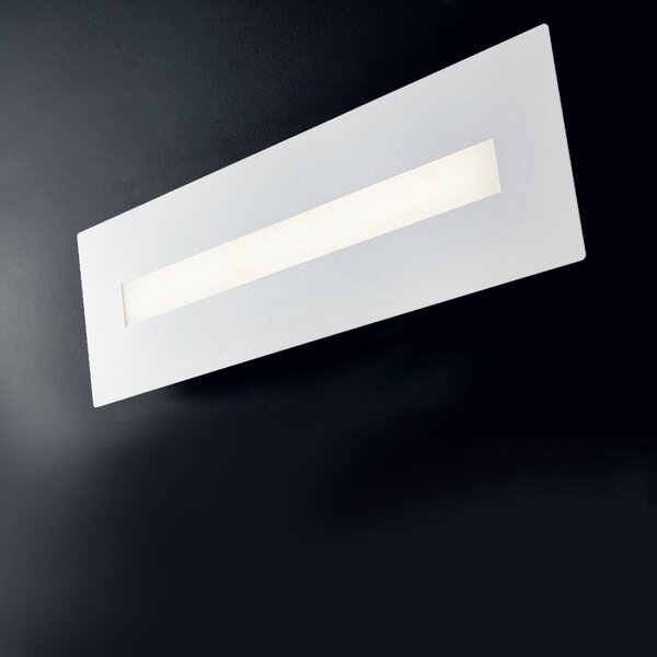 Plafoniera moderna illuminando thor pl re g led lampada soffitto parete metallo bianco rettangolare interni 32w 3000°k 2880lm - Illuminando