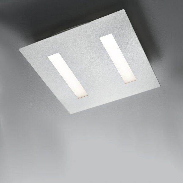 Plafoniera moderna illuminando thor pl m led lampada soffitto metallo bianco quadrata interni 32w 2880lm 3000°k 43x43 - Illuminando