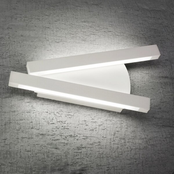Applique moderno fratelli braga elle 2089 a2 led metallo lampada parete - Fratelli Braga