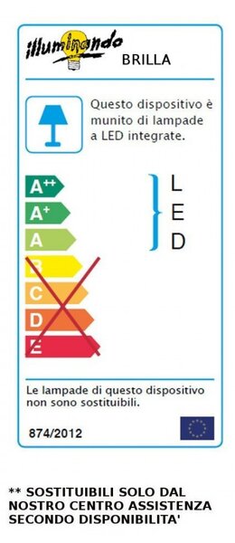 Outlet plafoniera moderna illuminando brilla pl g led - Lampadari Bartalini Outlet