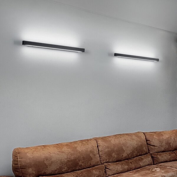 Applique moderno fratelli braga elle 2089 a110 led metallo lampada parete biemissione - Fratelli Braga