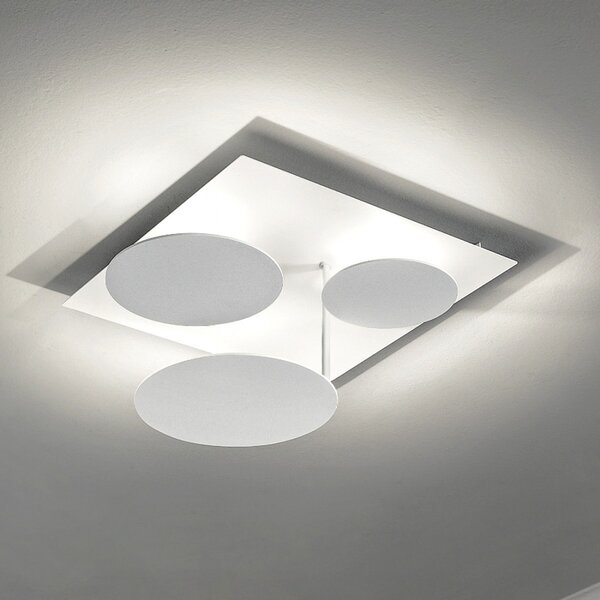 Plafoniera moderna fratelli braga rotary 2116 pl50 led orientabile metallo lampada soffitto - Fratelli Braga