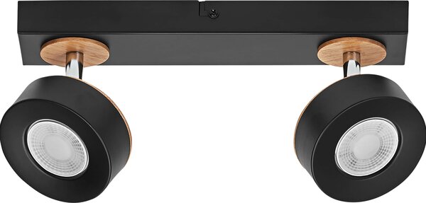 LEDVANCE DECOR SPOT PLUTO, 9,6W, 615lm, nero, faretto, teste regolabili, versatile, faretto per interni, colore della luce bianco caldo, ottica di alta qualità, facile installazione