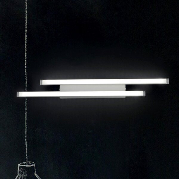 Applique moderno fratelli braga ray 2125 a2 led metacrilato metallo lampada parete - Fratelli Braga