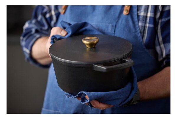 Pentola in ghisa con coperchio incluso adatta all'induzione 3,6 l – Holm