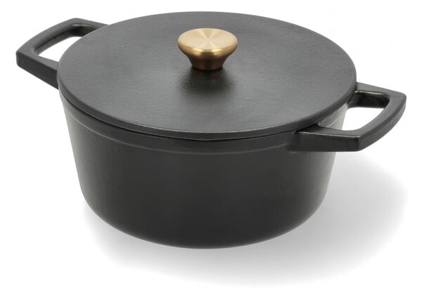 Pentola in ghisa con coperchio incluso adatta all'induzione 3,6 l – Holm