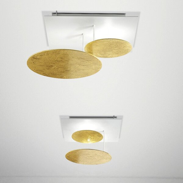 Plafoniera moderna fratelli braga rotary 2116 pl35 led orientabile metallo lampada soffitto - Fratelli Braga