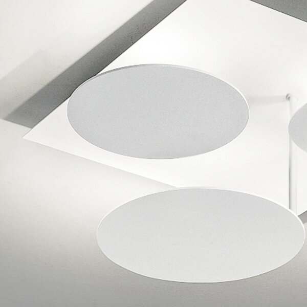 Plafoniera moderna fratelli braga rotary 2116 pl35 led orientabile metallo lampada soffitto - Fratelli Braga