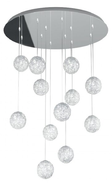 Outlet plafoniera moderna top light willow 1098 s12 go g9 led metallo vetro sospensione - Lampadari Bartalini Outlet