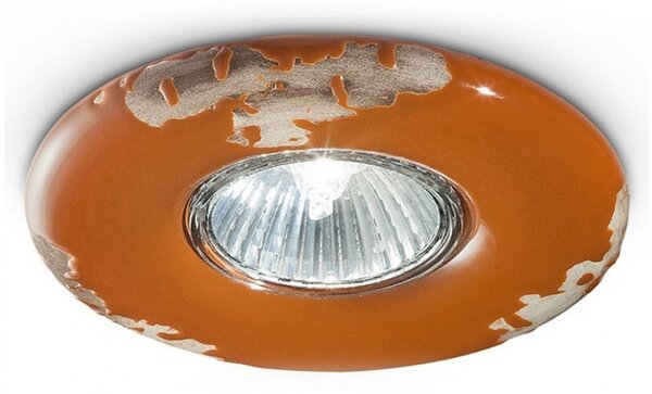Faretto incasso rustico ferroluce retrò vintage c481 gu10 led ceramica spot - Retrò