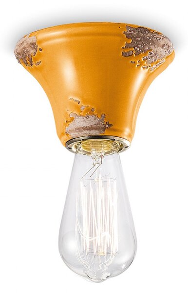 Plafoniera rustica ferroluce retrò vintage c133 e14 led ceramica lampada soffitto - Retrò