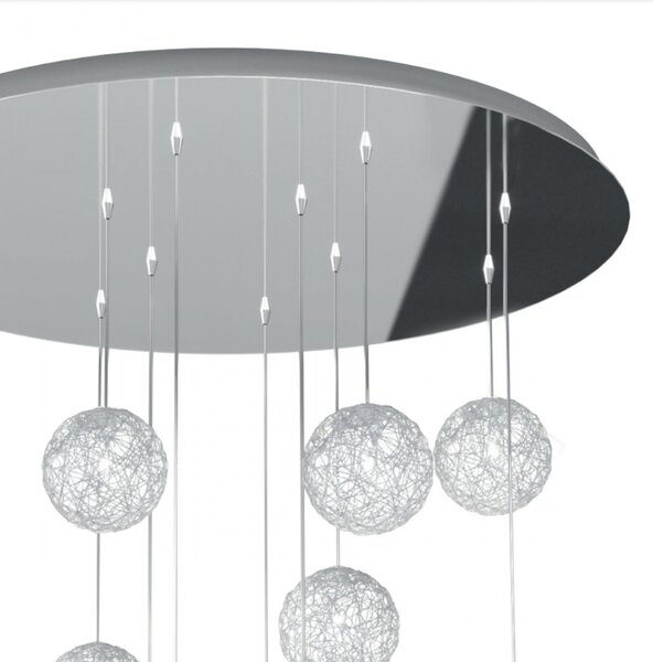 Outlet plafoniera moderna top light willow 1098 s12 go g9 led metallo vetro sospensione - Lampadari Bartalini Outlet