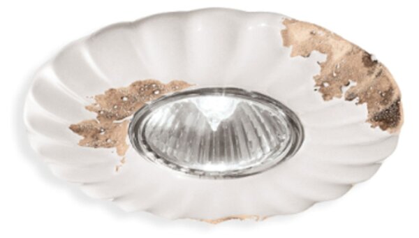 Faretto incasso rustico ferroluce retrò vintage c480 gu10 led ceramica spot - Retrò