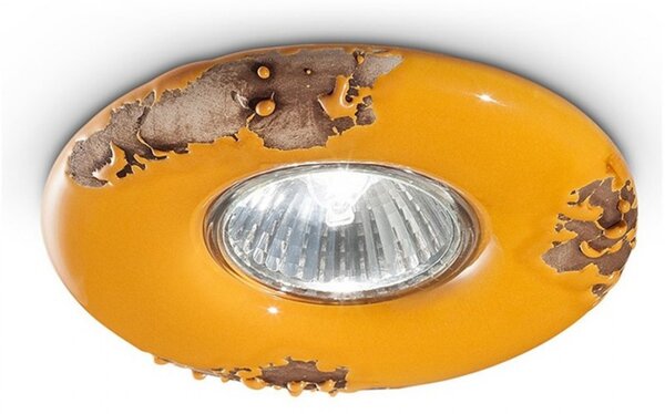 Faretto incasso rustico ferroluce retrò vintage c481 gu10 led ceramica spot - Retrò