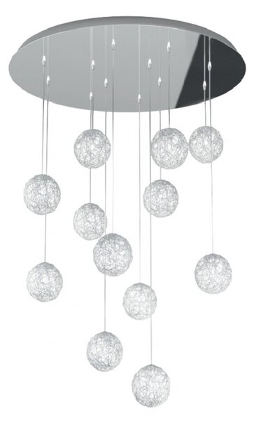 Outlet plafoniera moderna top light willow 1098 s12 go g9 led metallo vetro sospensione - Lampadari Bartalini Outlet