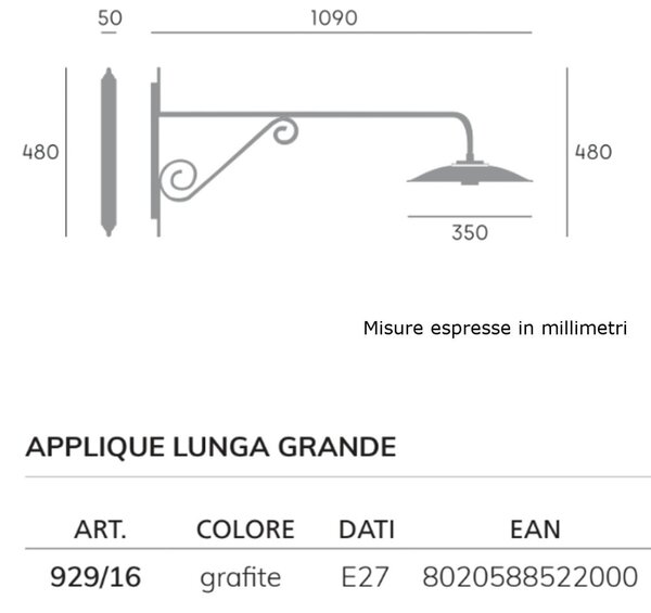 Applique esterno classica sovil illuminazione borgo 929 e27 led alluminio lampada parete - Sovil Illuminazione