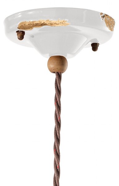 Lampadario rustico ferroluce retrò industrial c1691 e27 led ceramica sospensione - Retrò