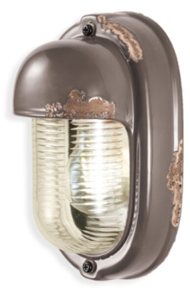 Applique rustica ferroluce retrò vintage c292 e27 led ceramica lampada parete - Retrò