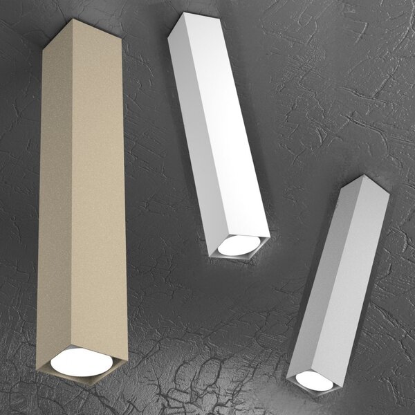 Plafoniera moderna top light plate 1129 pl50 gx53 led metallo lampada soffitto - Top Light