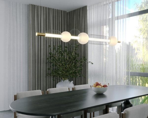 MAXLIGHT P0593 - Lampadario LED a sospensione con filo BORA LED/29W/230V bianco/nero