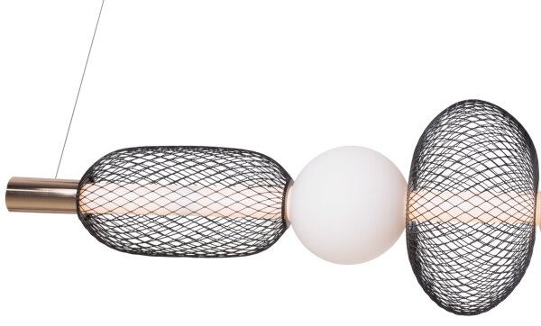 MAXLIGHT P0593 - Lampadario LED a sospensione con filo BORA LED/29W/230V bianco/nero